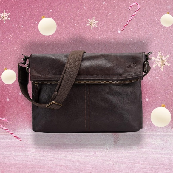 Brass Tacks Other - BRASS TACKS Leathercraft Foldable Briefcase Business Messenger Bag